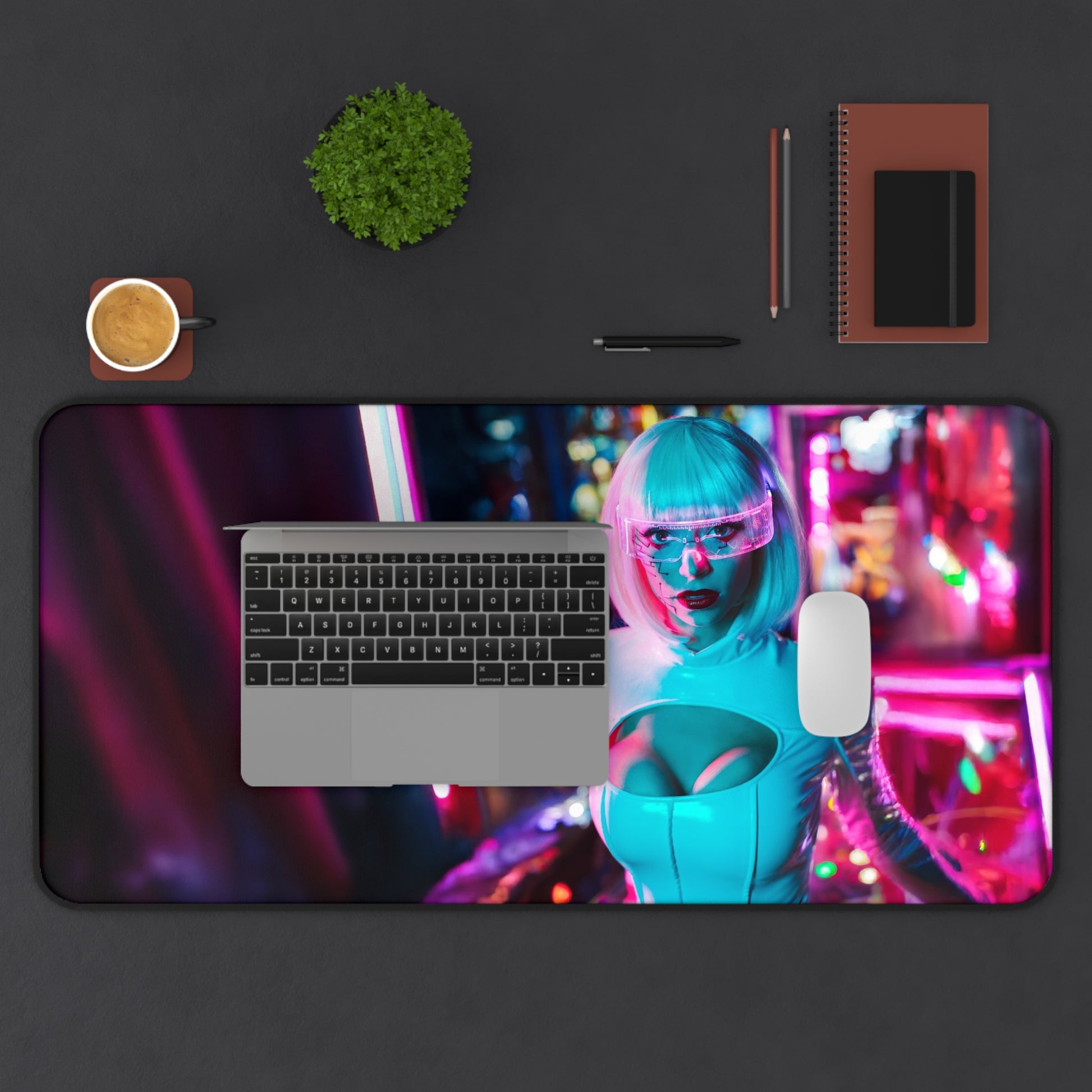 Neon Arcade Desk Mat