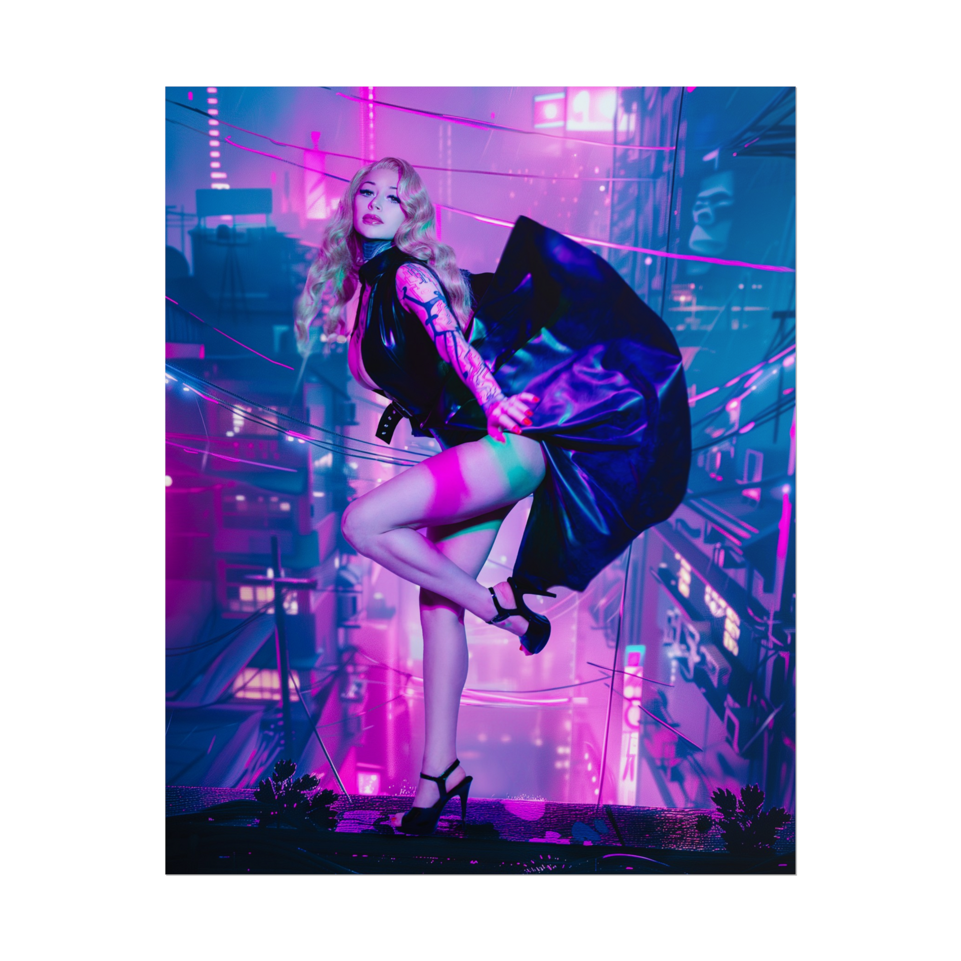 Neon Noir Poster Print