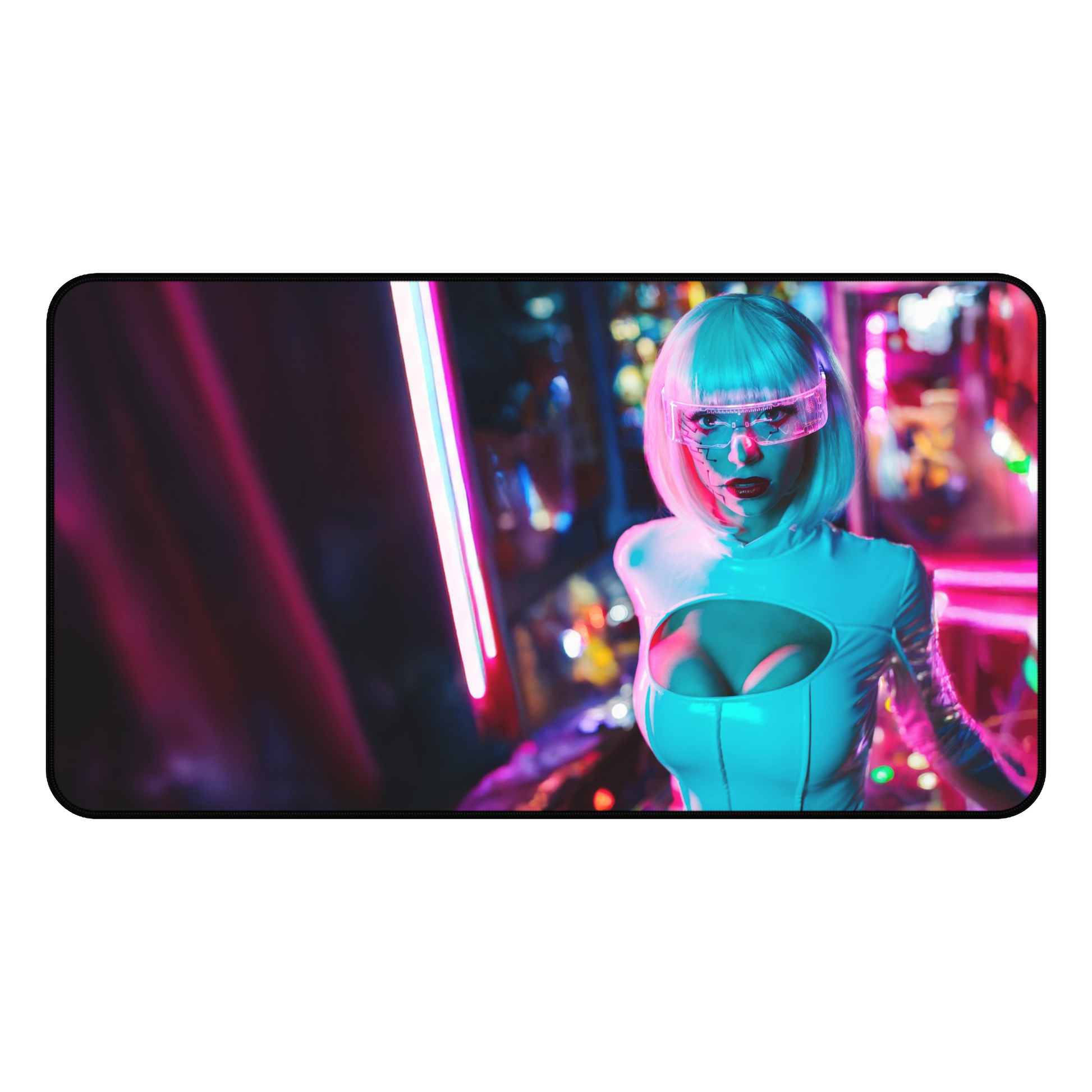 Neon Arcade Desk Mat