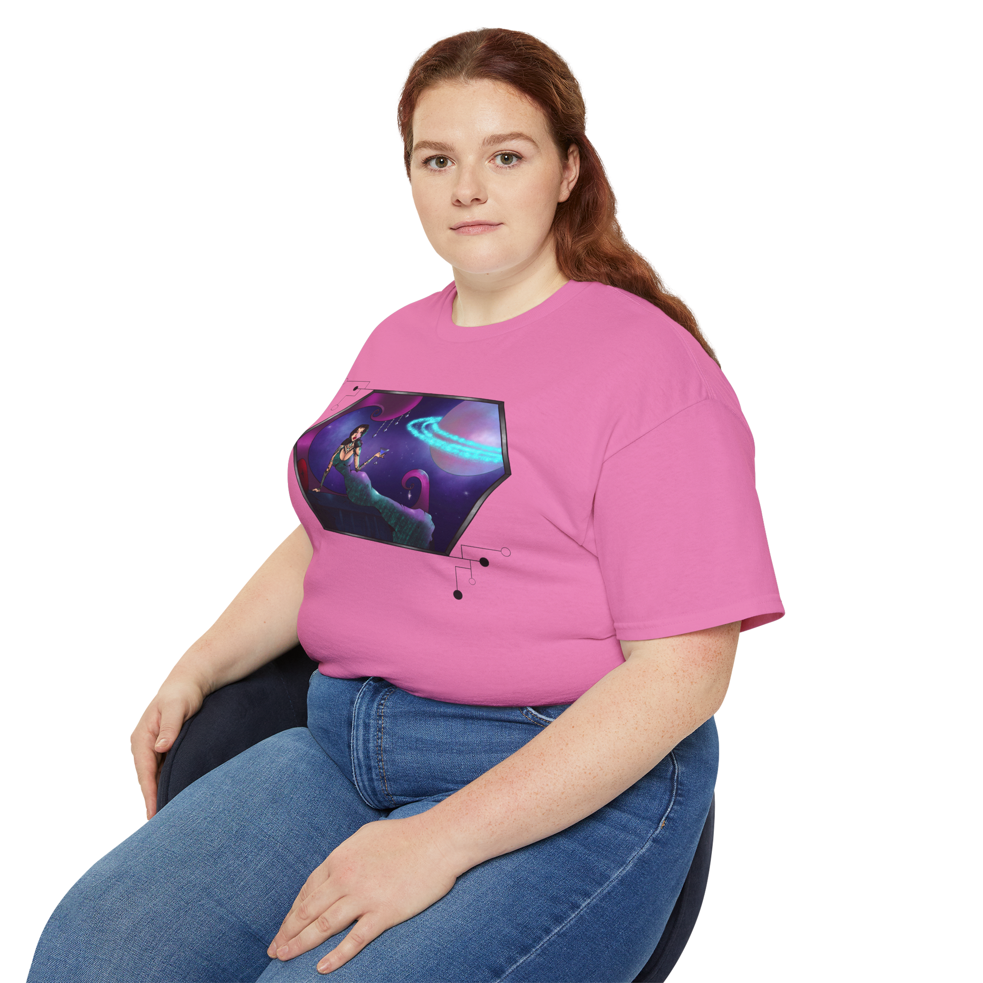 Pink Unisex Cosmic Siren Tee