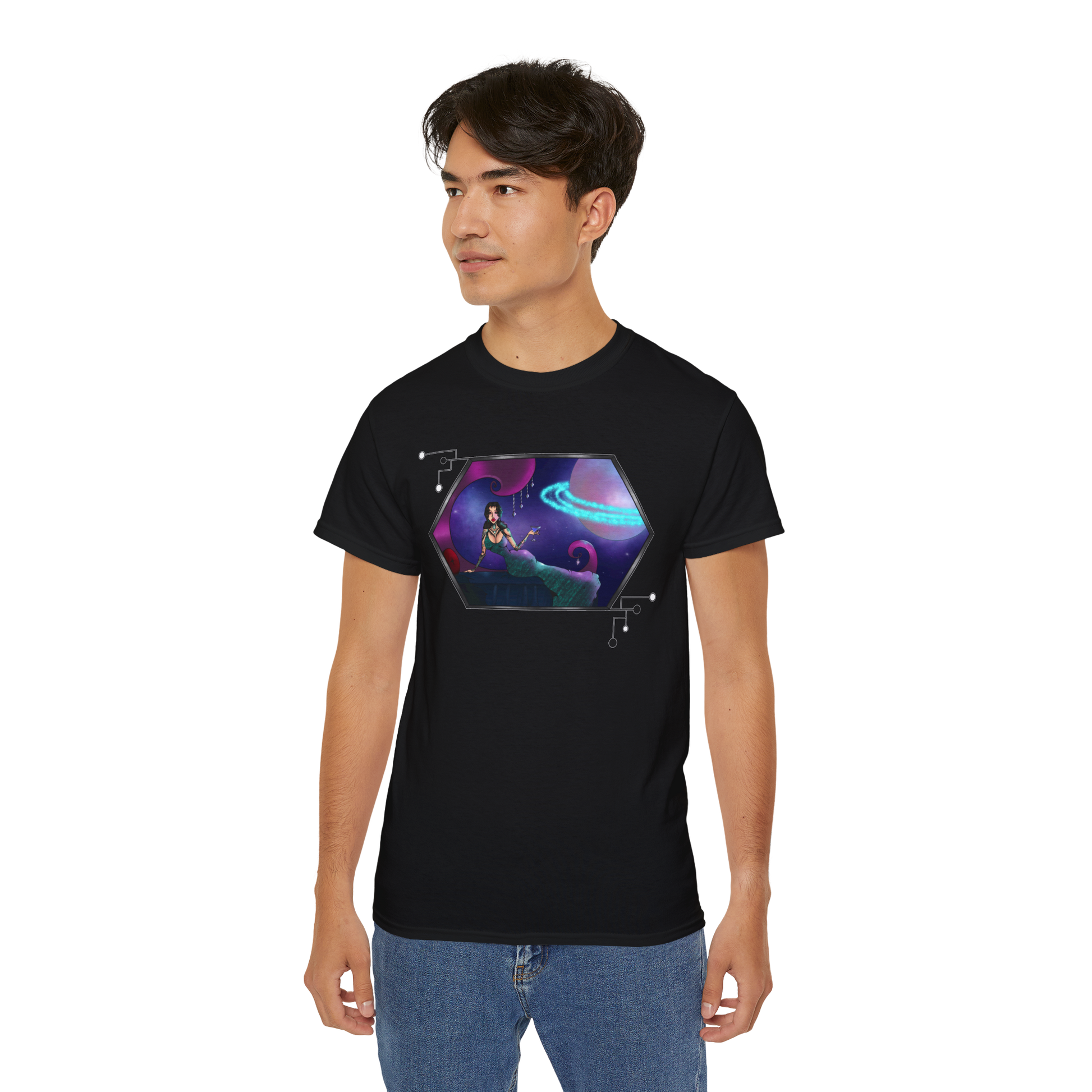 Black Unisex Cosmic Siren Tee