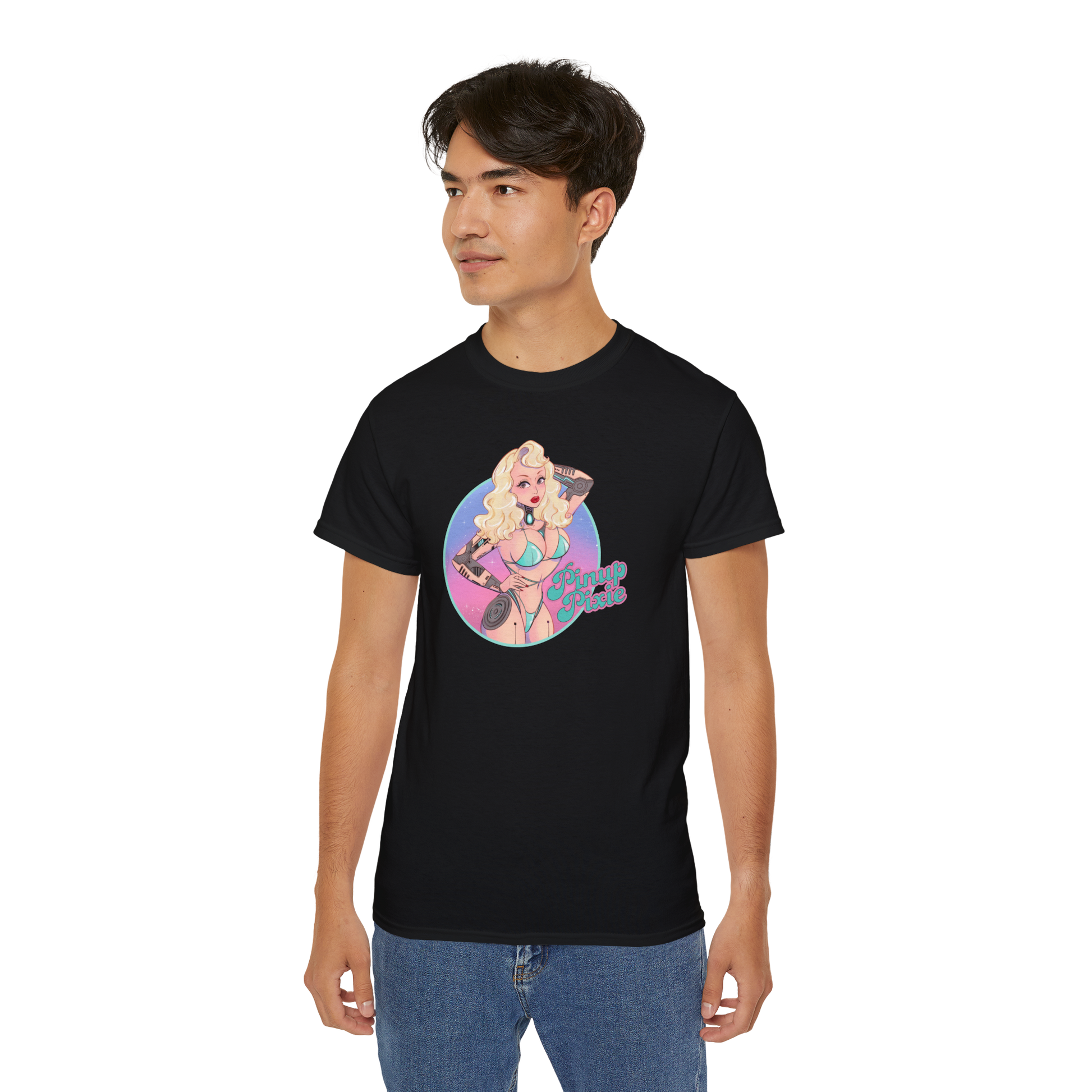 Black Unisex Bikini Droid Tee