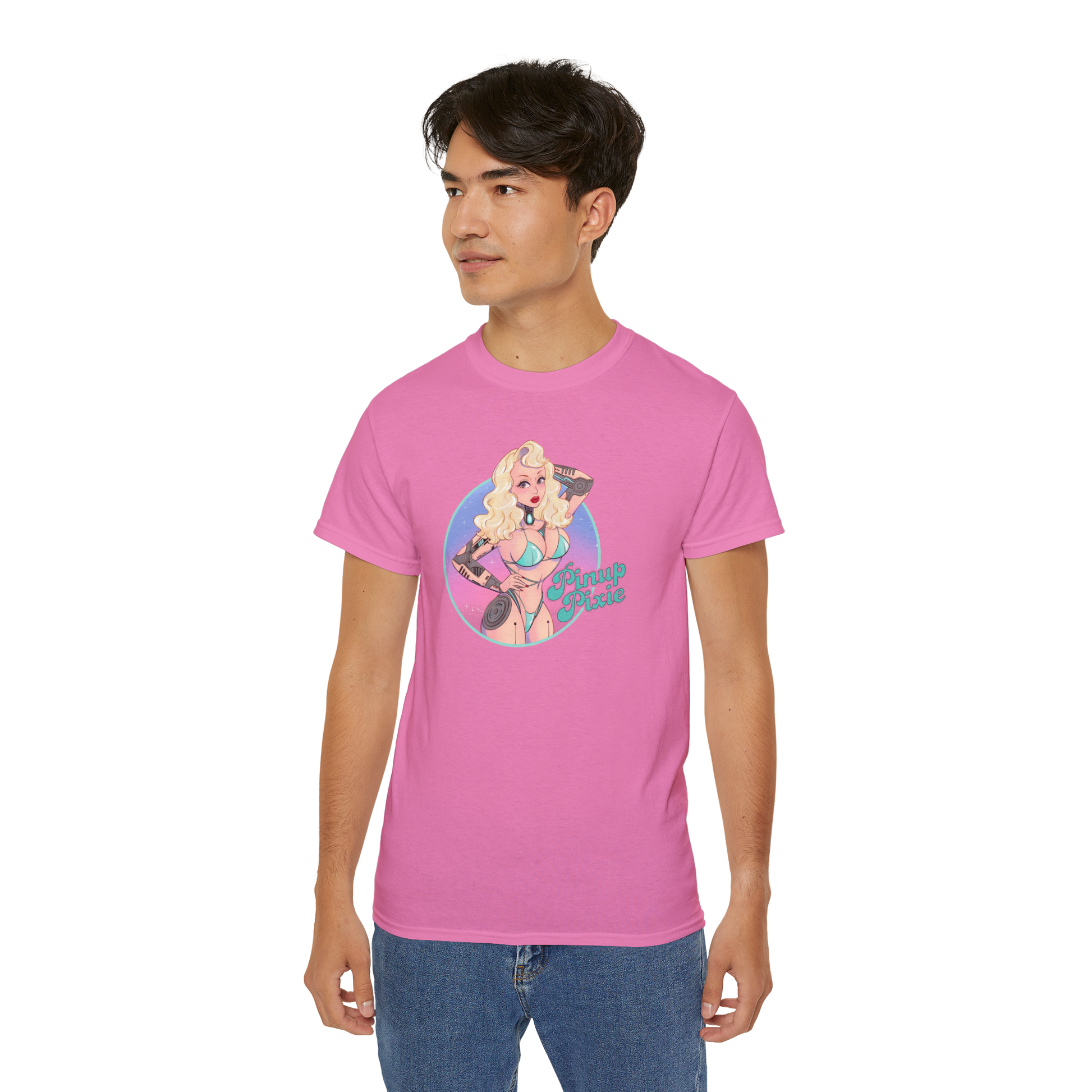 Pink Unisex Bikini Droid Tee