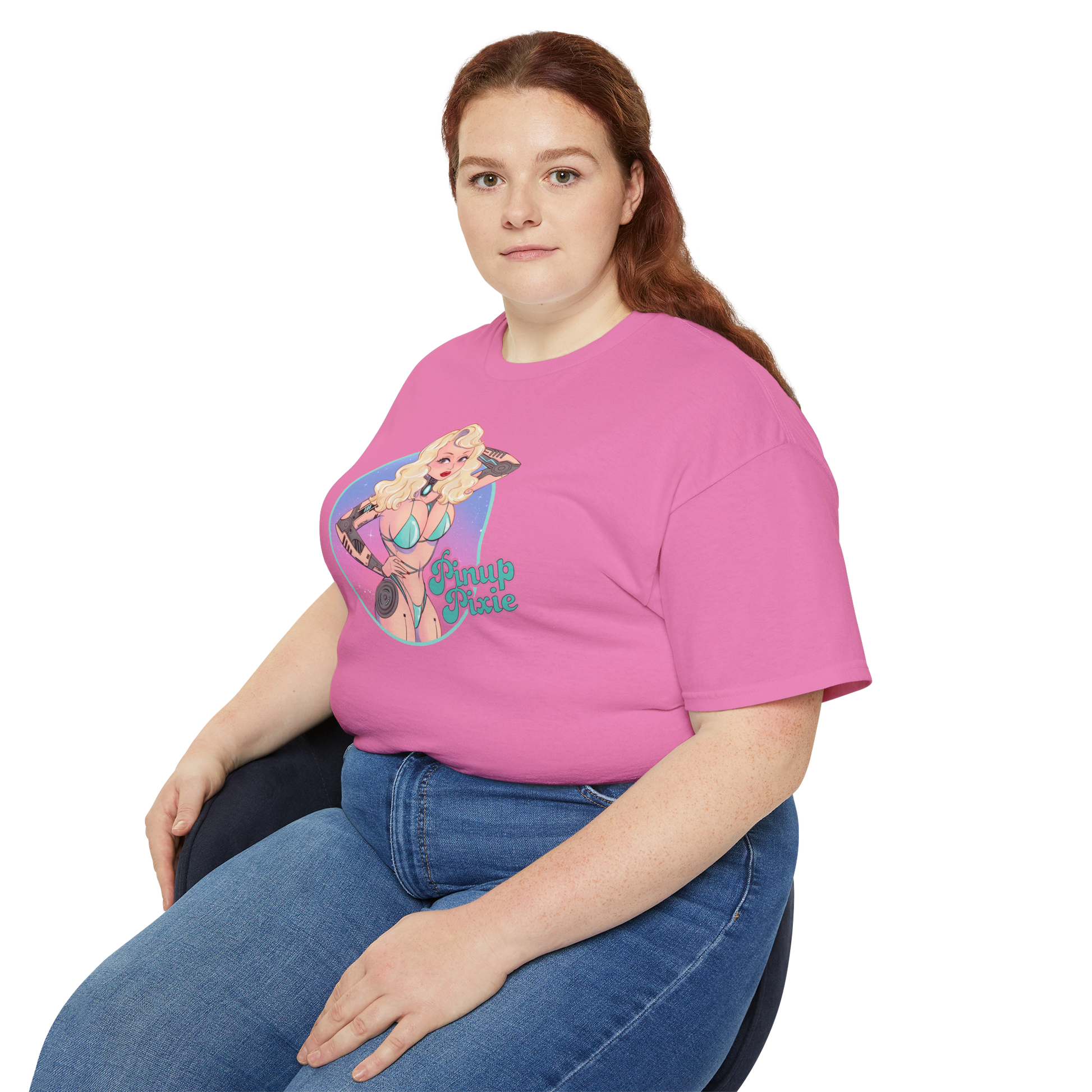 Pink Unisex Bikini Droid Tee