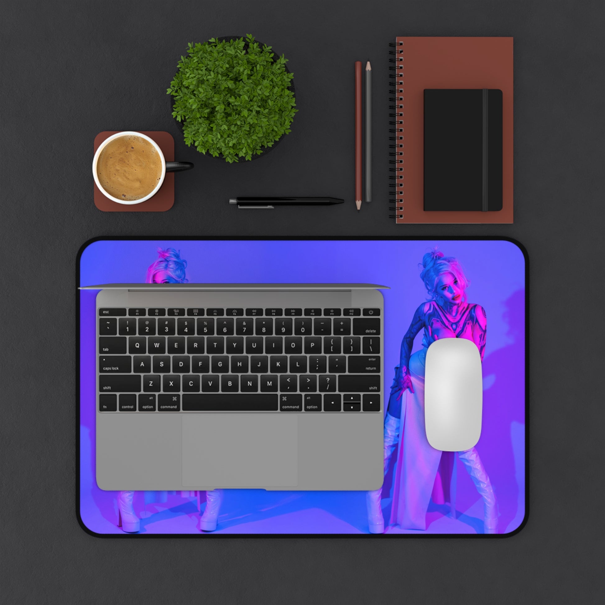 Neon Pixie Spicy Desk Mat