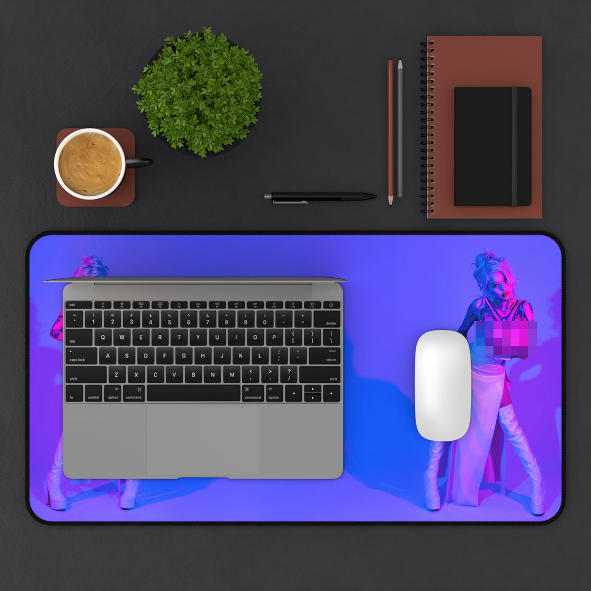 Neon Pixie Spicy Desk Mat