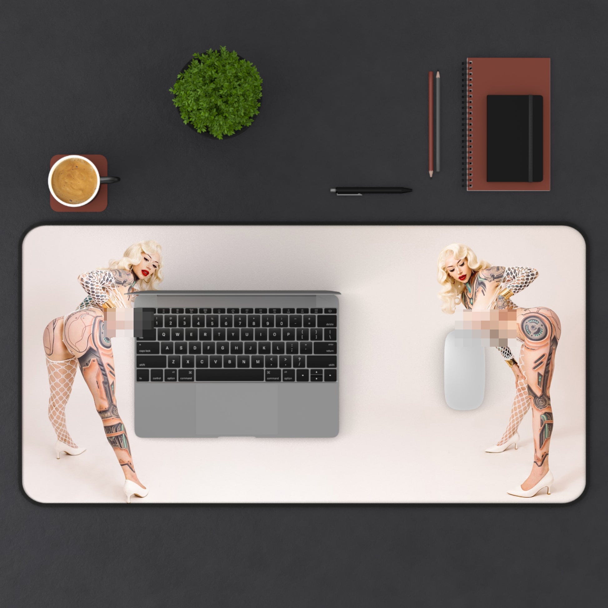 Fishnet Pixie Spicy Desk Mat
