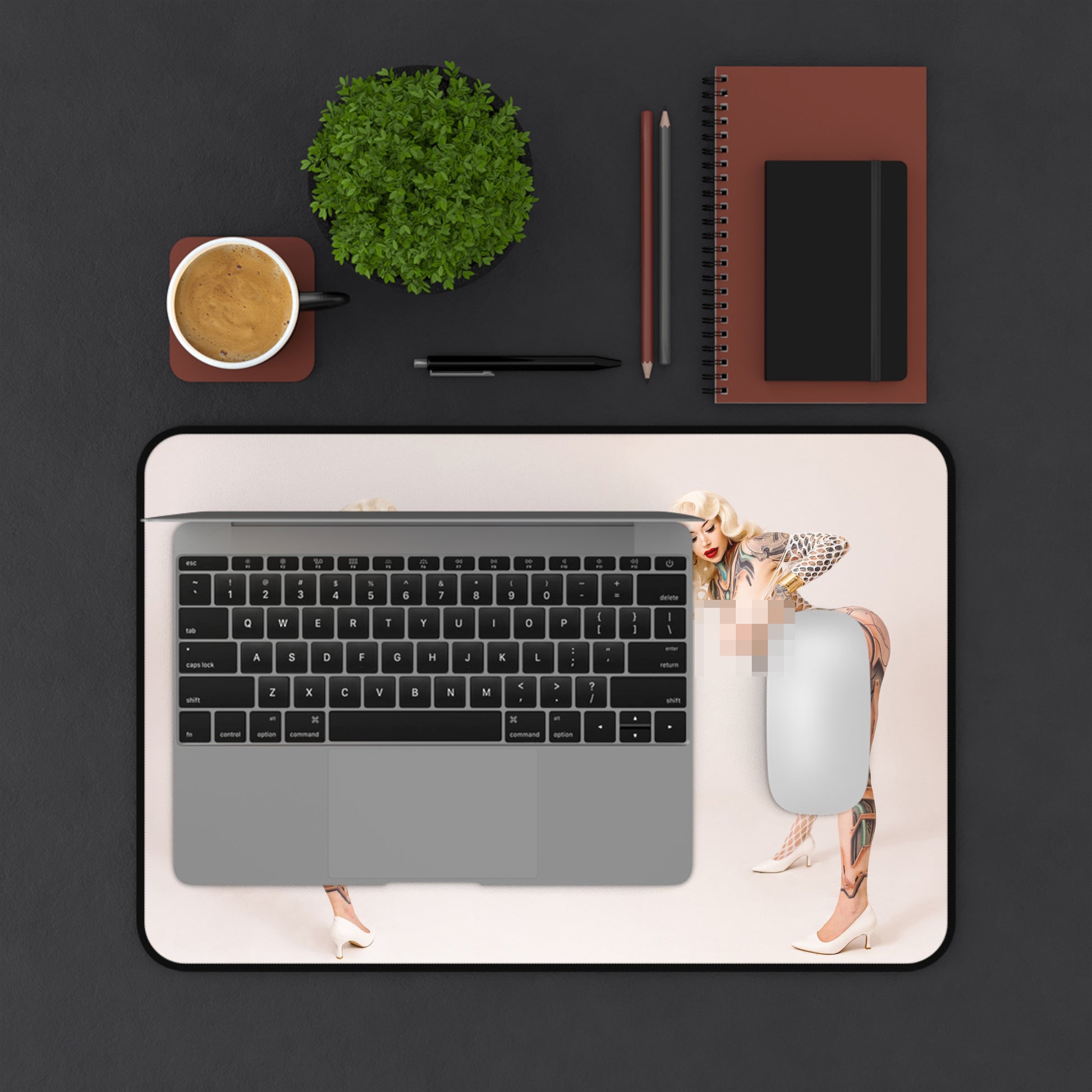 Fishnet Pixie Spicy Desk Mat