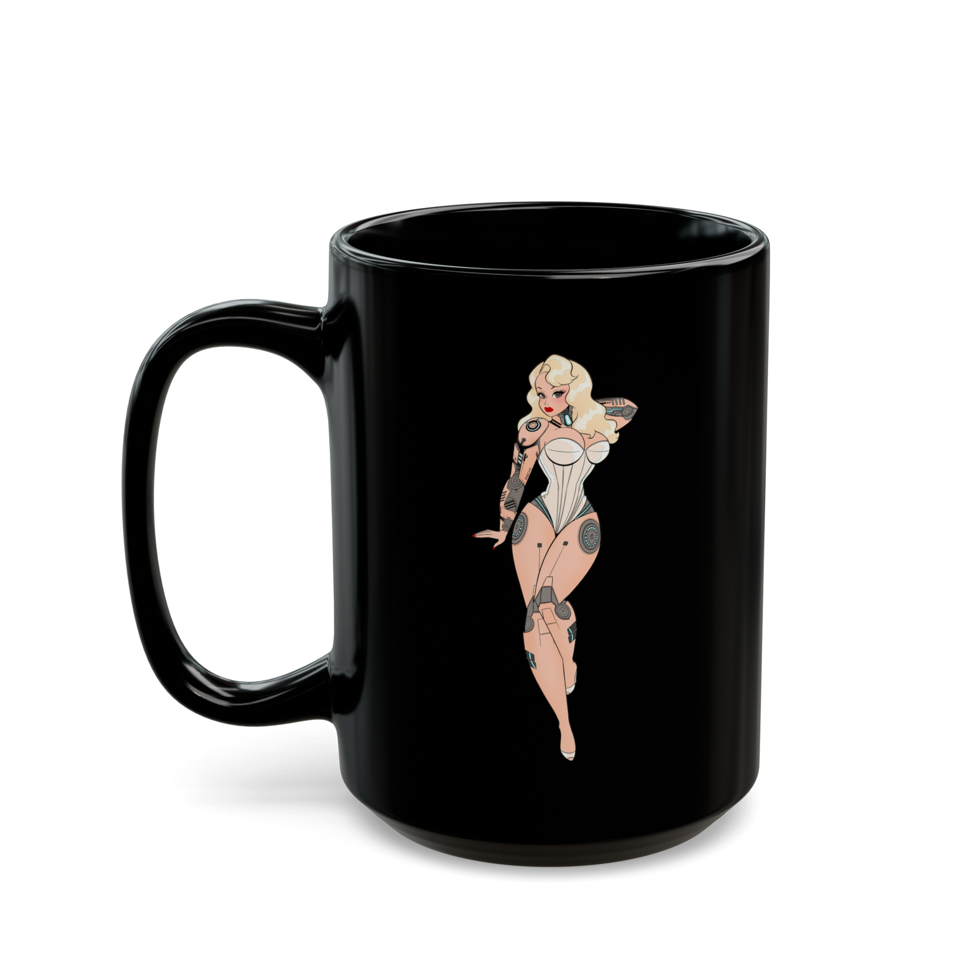 Pixie Droid Black Mug