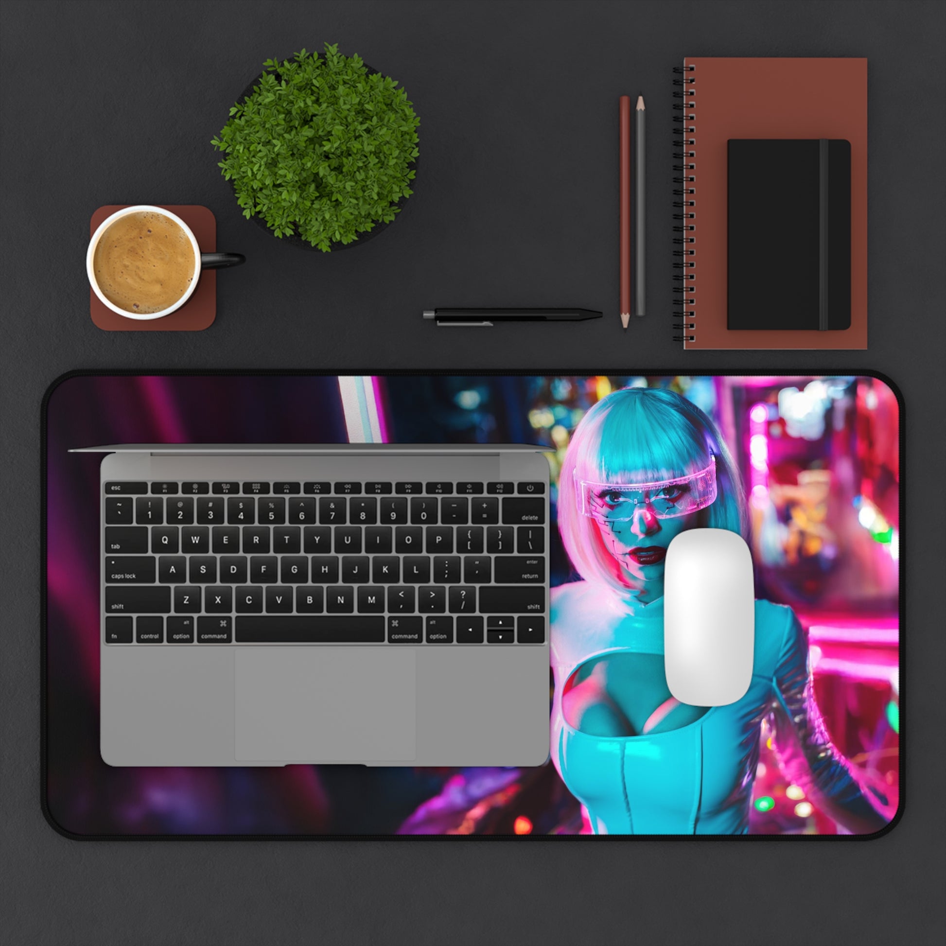 Neon Arcade Desk Mat