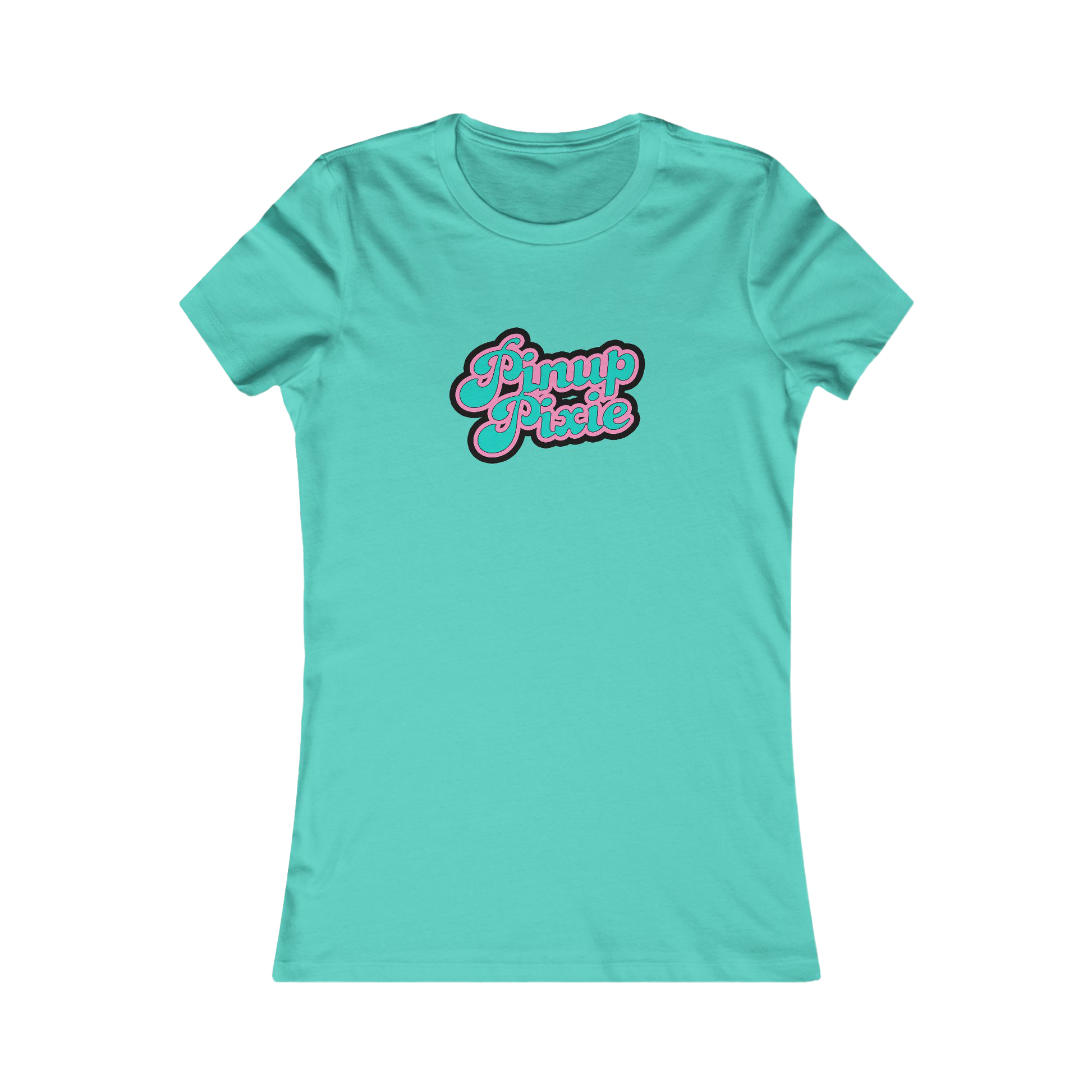 Teal Fitted Pinup Pixie Tee