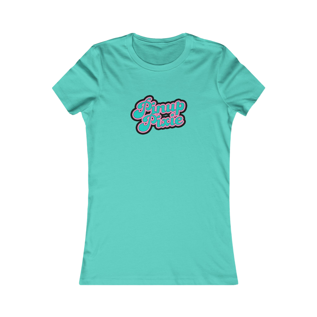 Teal Fitted Pinup Pixie Tee