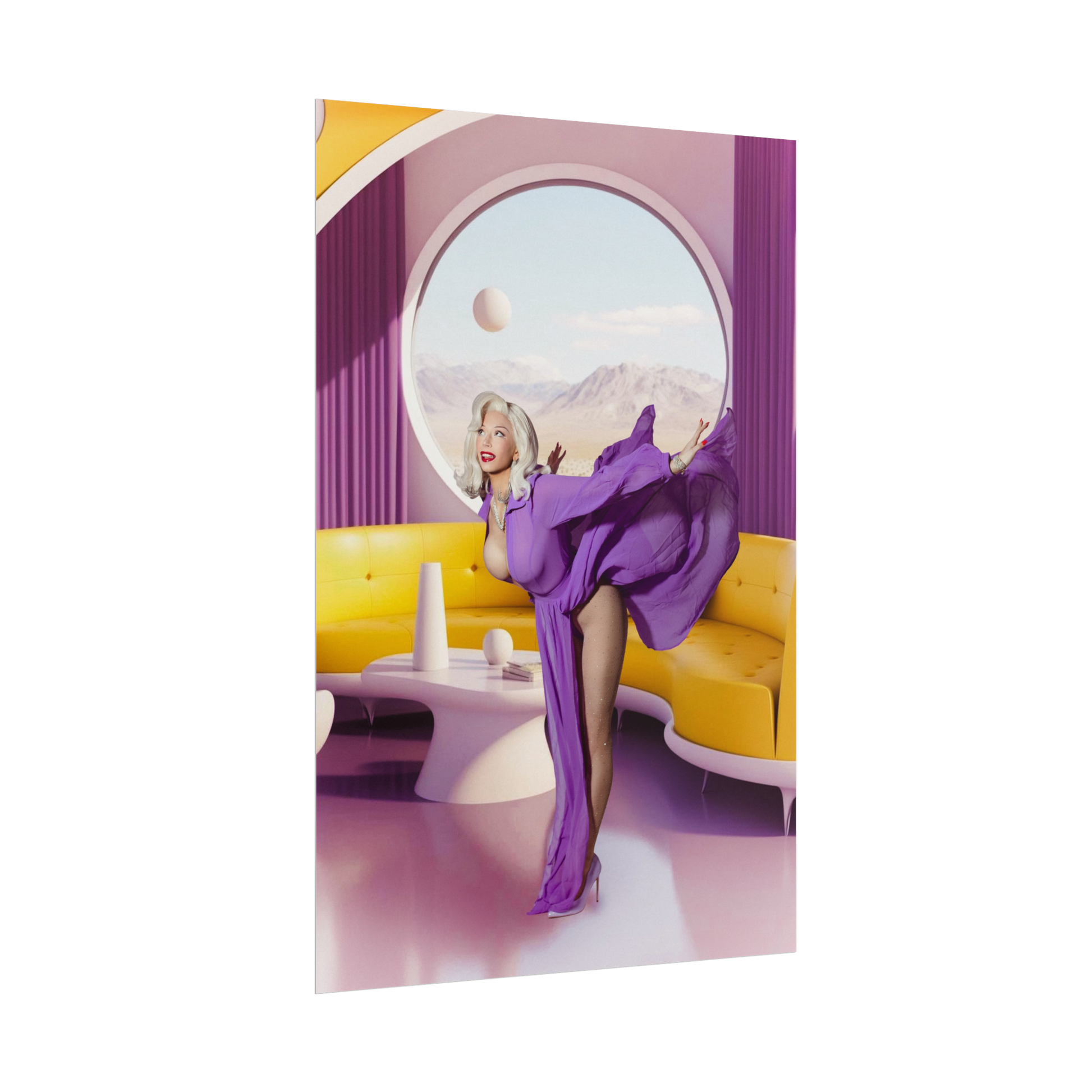 Purple Mod Pixie Poster Print
