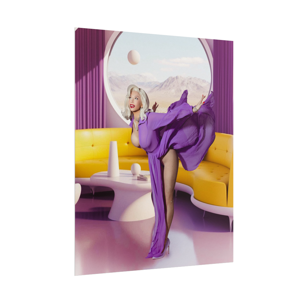 Purple Mod Pixie Poster Print