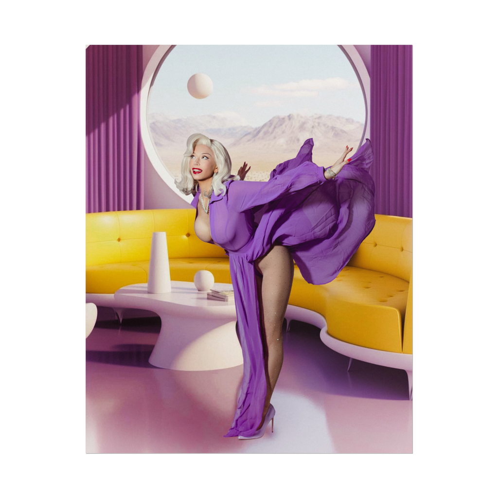 Purple Mod Pixie Poster Print