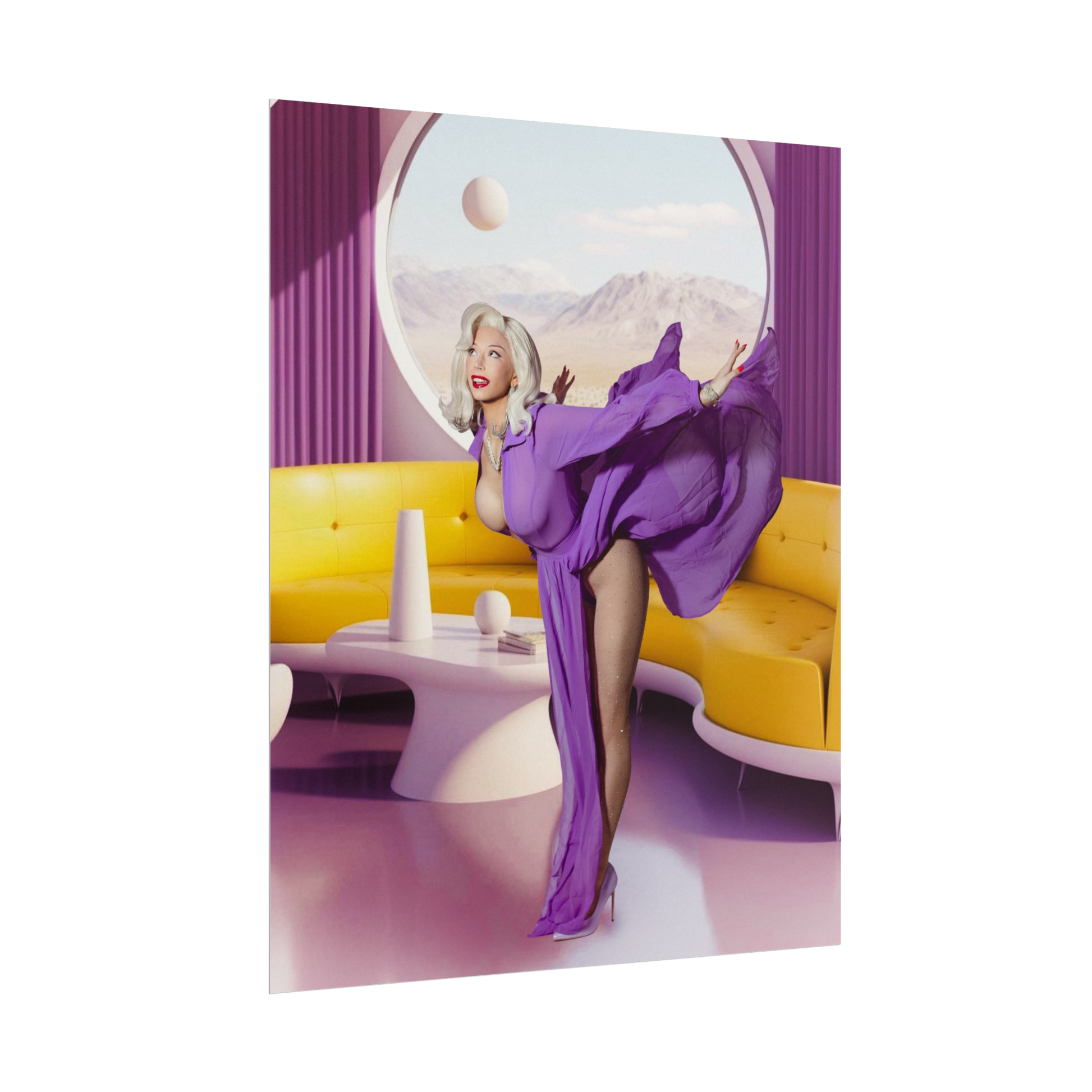 Purple Mod Pixie Poster Print