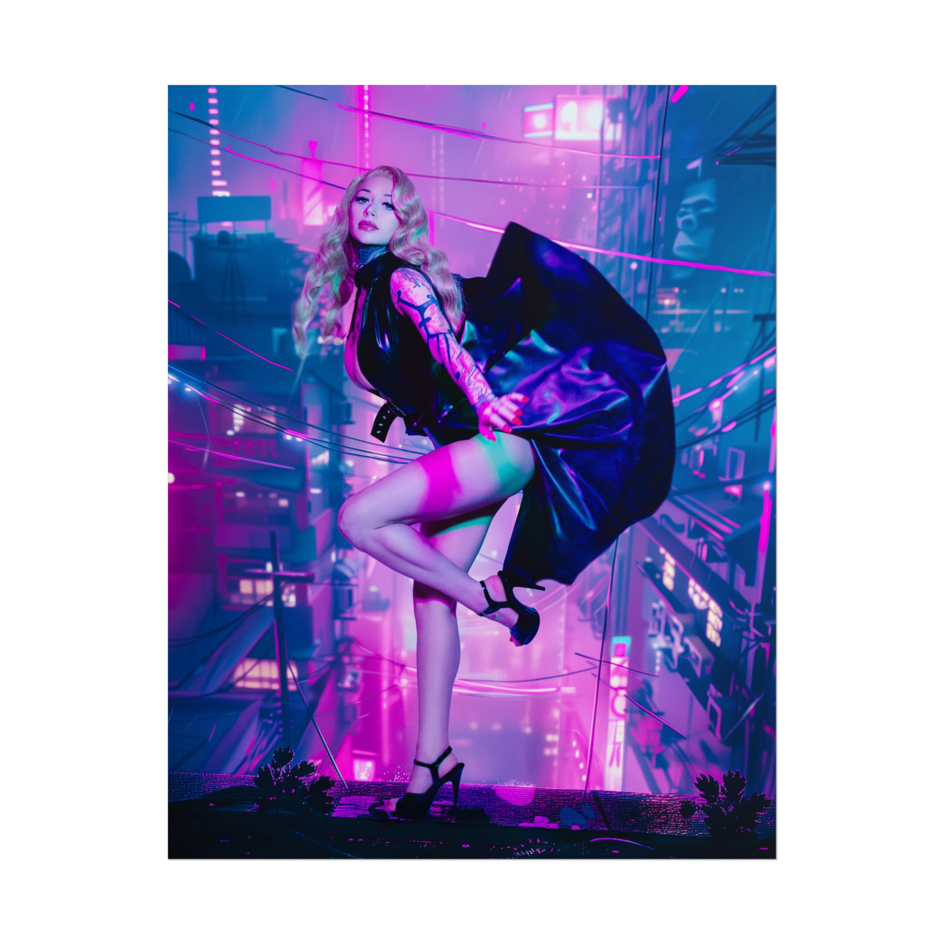 Neon Noir Poster Print