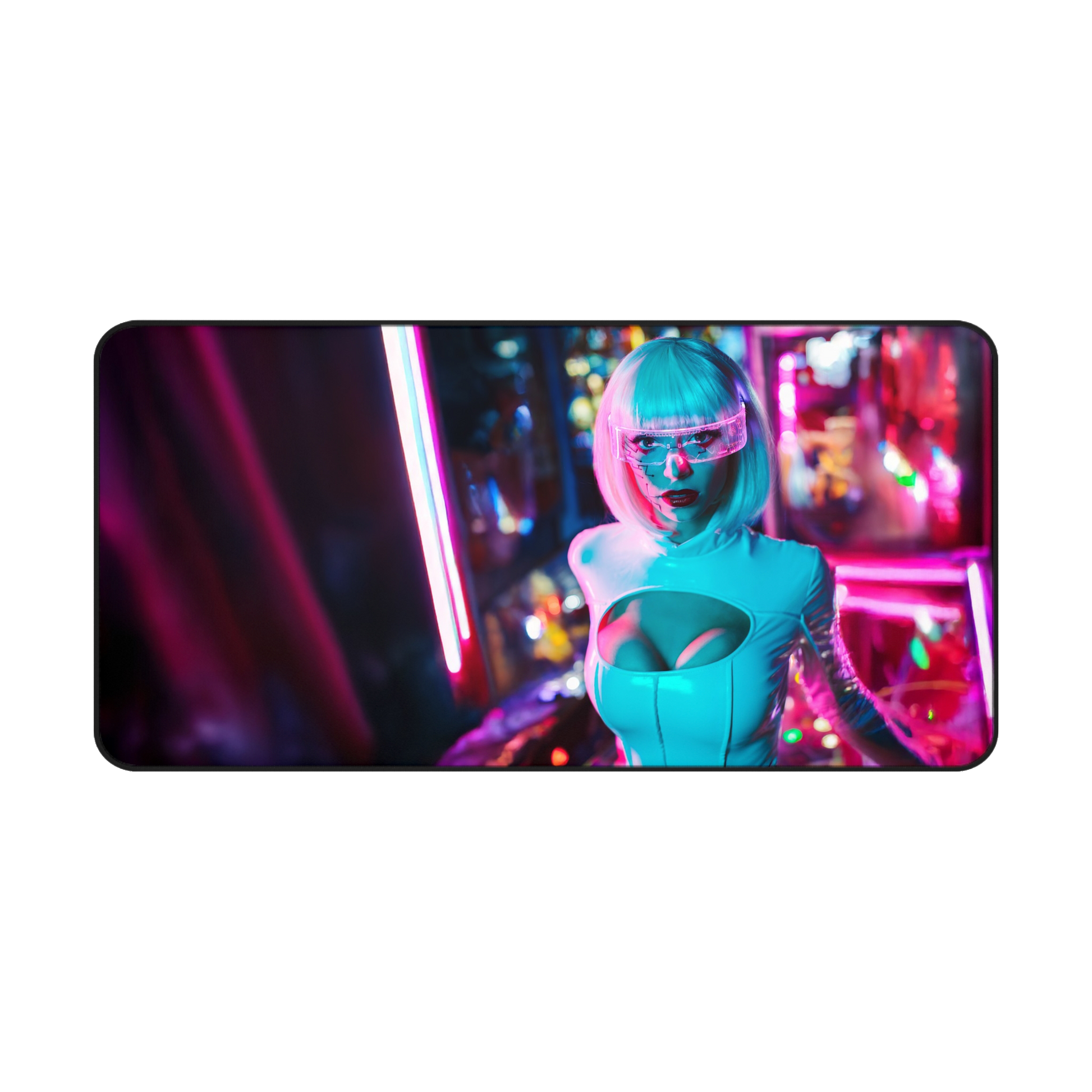 Neon Arcade Desk Mat