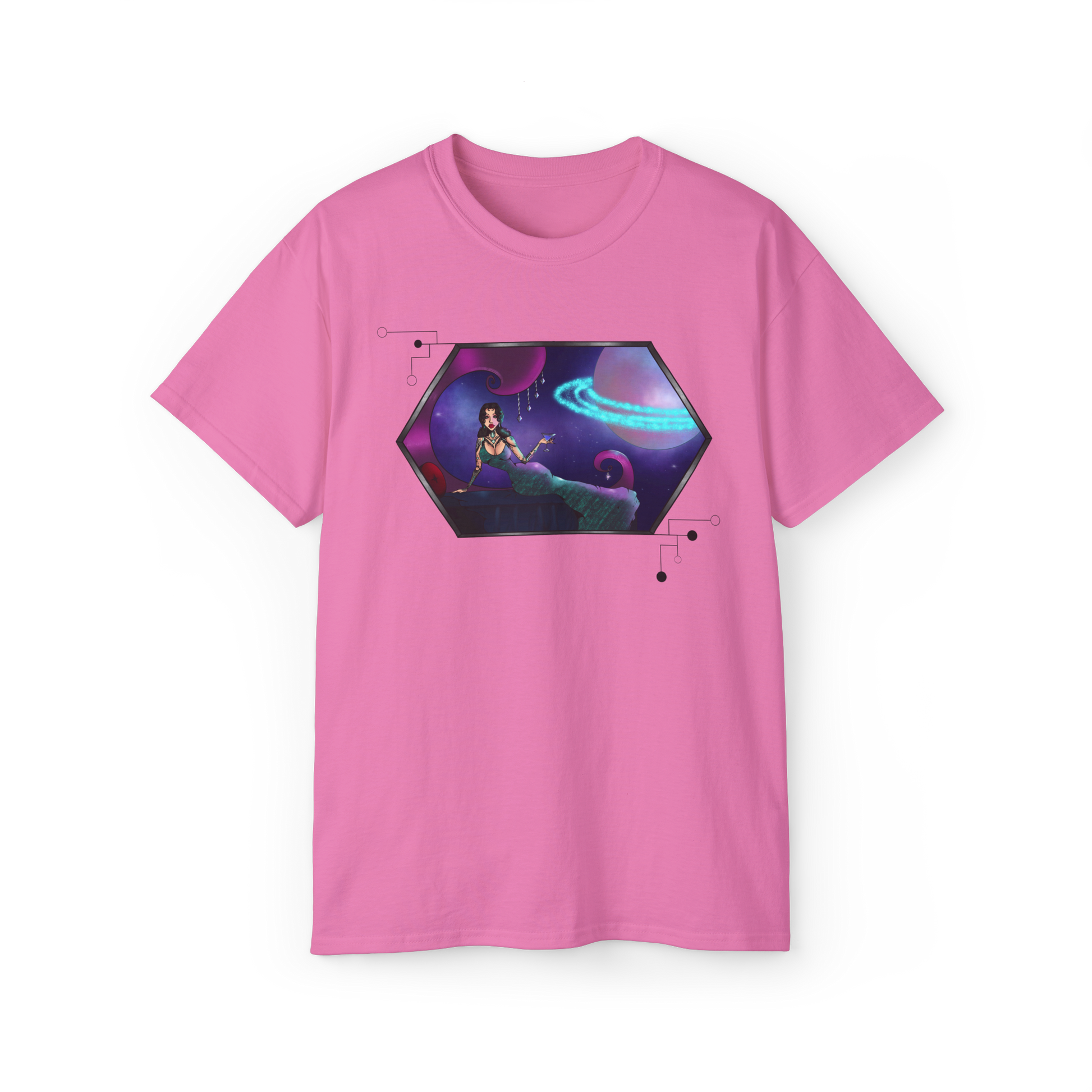 Pink Unisex Cosmic Siren Tee