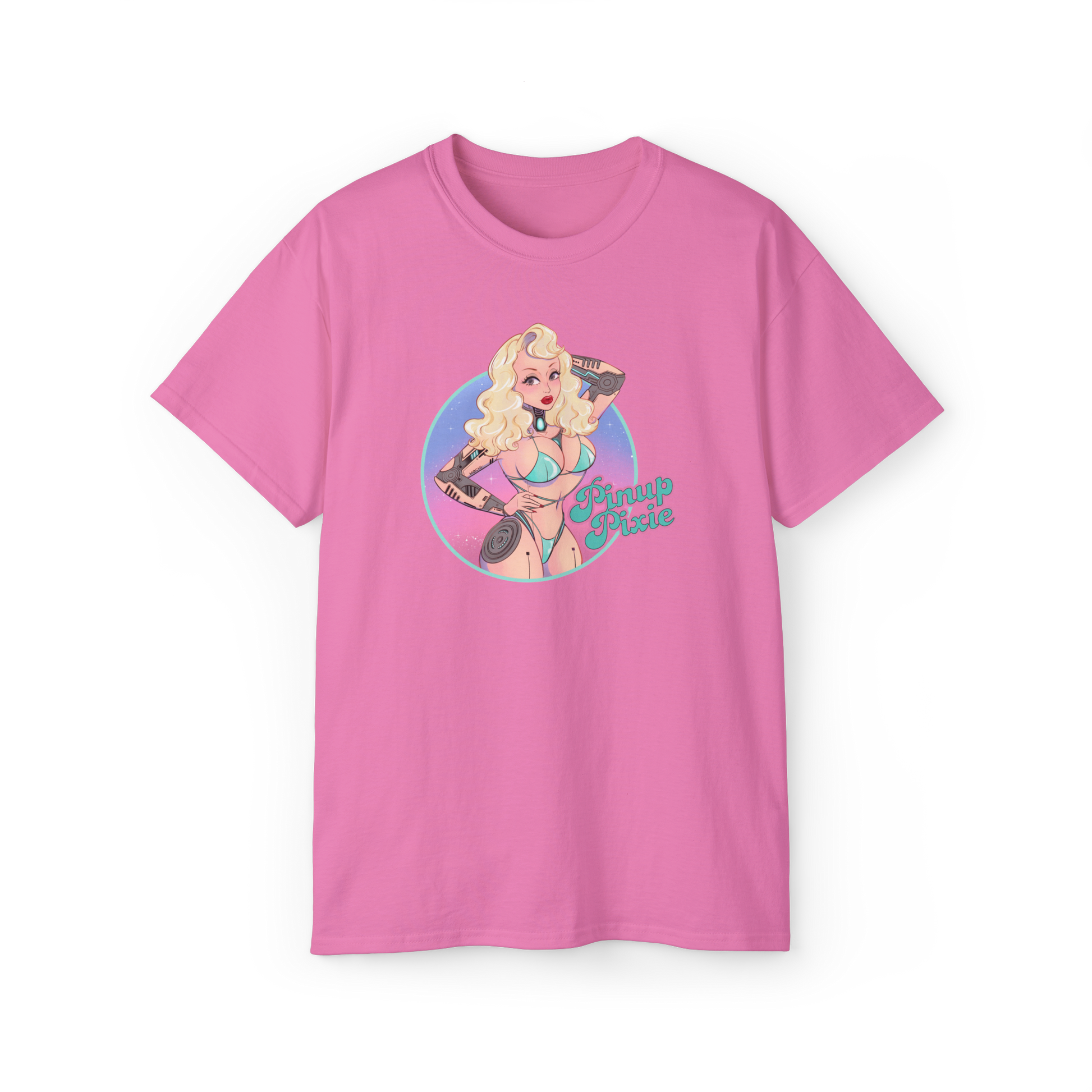 Pink Unisex Bikini Droid Tee